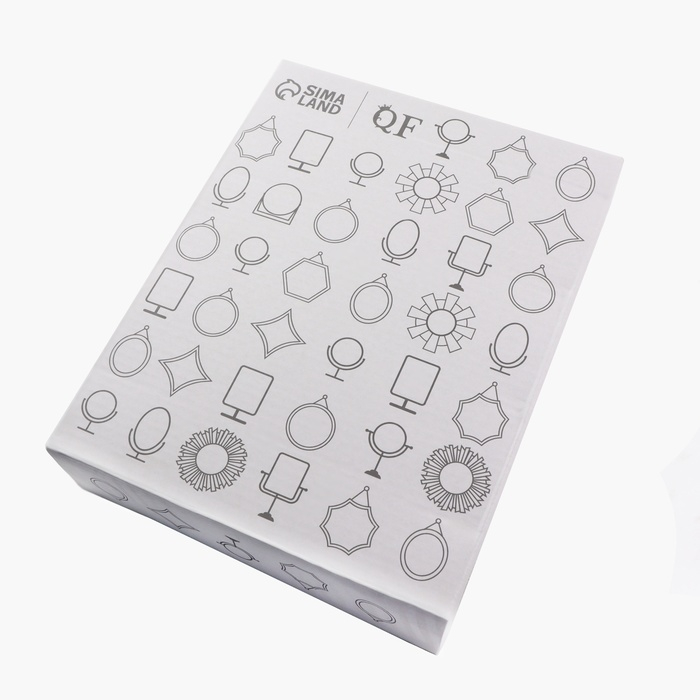 Зеркало настольное, двустороннее, с увеличением, зеркальная поверхность 13,5 &times; 18,5 см, цвет бежевый