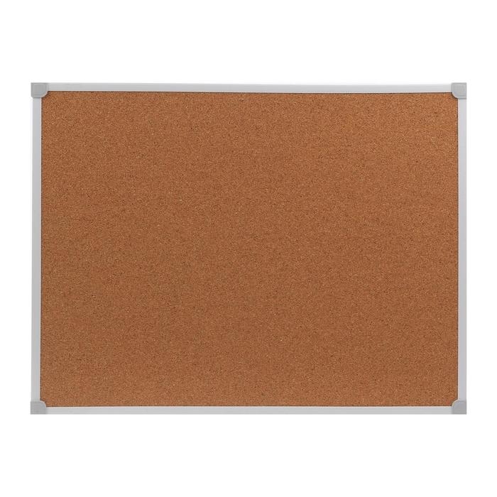 Доска пробковая А2, 45х60 см, Calligrata, в ПВХ рамке белого цвета