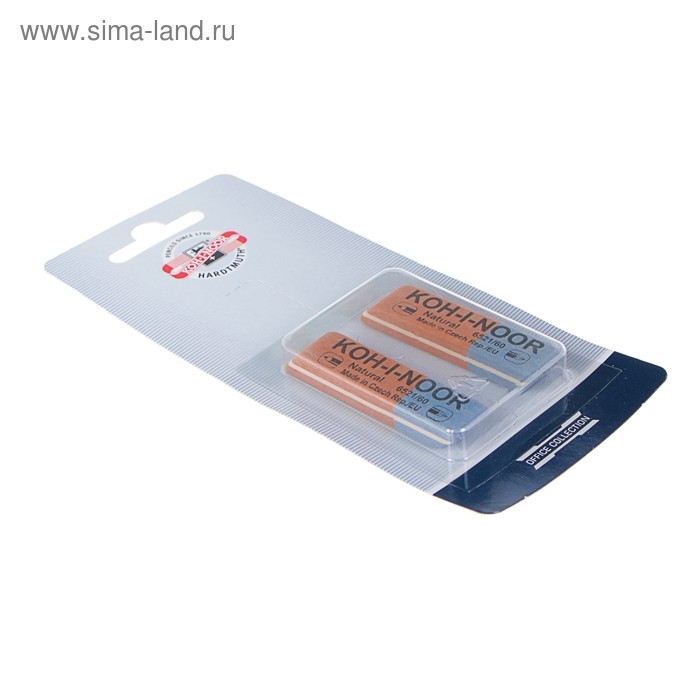 Набор ластиков 2 штуки Koh-I-Noor Blue Star 56-60, красно-синий, блистер Набор ластиков 2 штуки Koh-I-Noor Blue Star 56-60, красно-синий, блистер