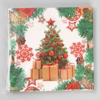 Салфетки бумажные «Ёлка», набор, 20 шт., 33 × 33 см Салфетки бумажные «Ёлка», набор, 20 шт., 33 × 33 см