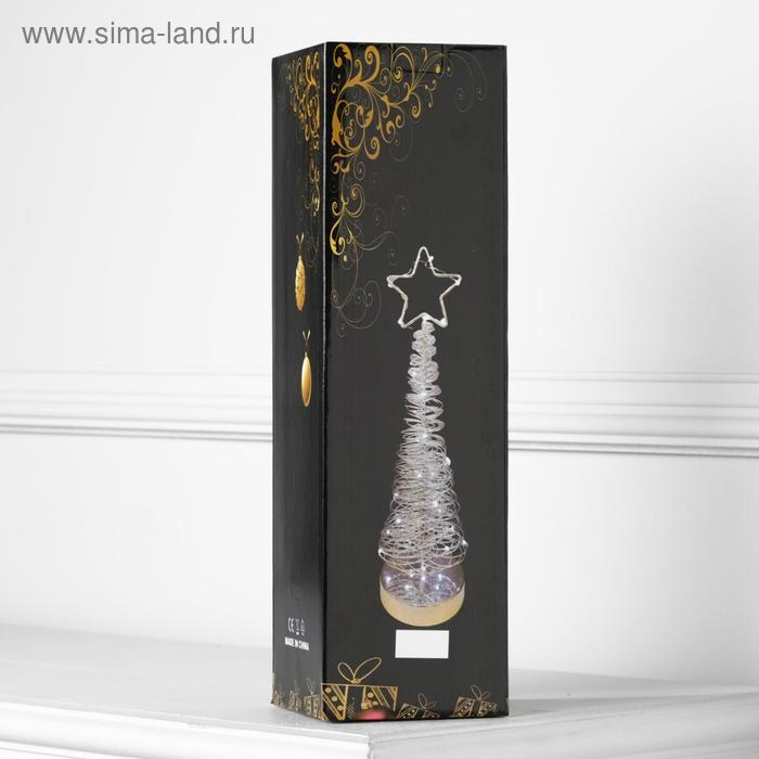 Светодиодная фигура «Ёлка плетёная» 10 × 38 × 10 см, металл, батарейки АААх3 (не в комплекте), свечение тёплое белое Светодиодная фигура «Ёлка плетёная» 10 × 38 × 10 см, металл, батарейки АААх3 (не в комплекте), свечение тёплое белое