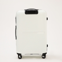 Чемодан большой 100 л (L), отдел на молнии, кодовый замок, 4 колеса, цвет белый