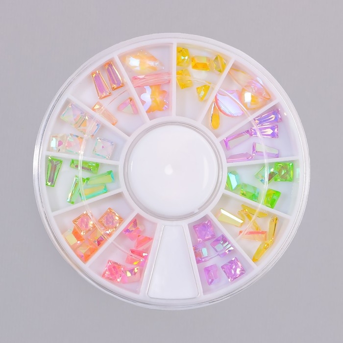 Стразы фигурные для декора ногтей «Асорти», разноцветные Стразы фигурные для декора ногтей «Асорти», разноцветные