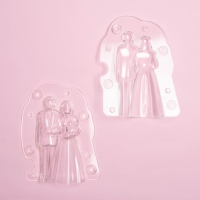 Молд для заливки шоколада KONFINETTA &laquo;Молодожёны&raquo;, пластик, 13.5&times;9.5&times;4.6 см, прозрачный