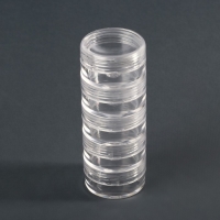 Набор баночек для декора, 25 шт, в органайзере, 4 мл, 19 &times; 10 &times; 3,5 см, цвет прозрачный