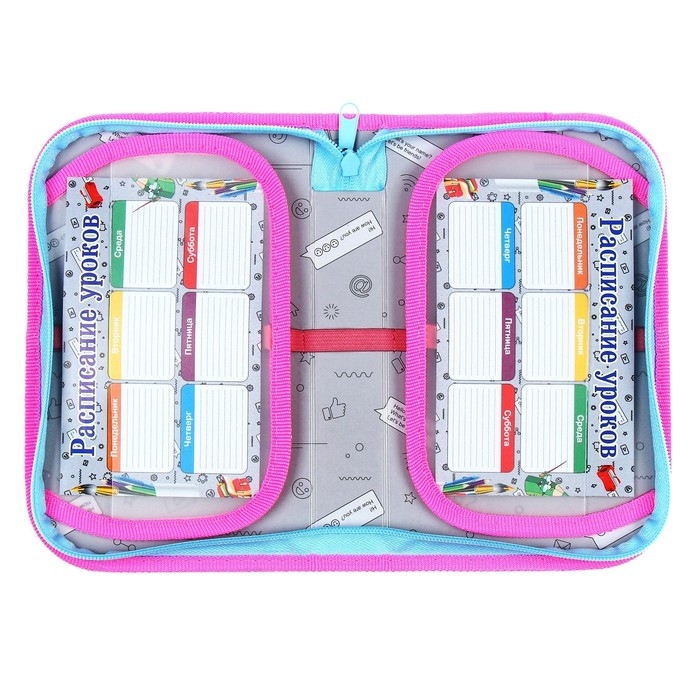 Пенал 1 секция, 130 х 210 х 40 мм, 2 откидные планки, тканевый, Calligrata TOP, Content Пенал 1 секция, 130 х 210 х 40 мм, 2 откидные планки, тканевый, Calligrata TOP, Content "Аниме подружки"