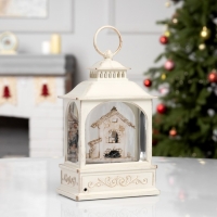 Фигура светодиодная &laquo;Рождество&raquo;, 21х13.3х8.1 см, музыка, батарейки ААх3 (не в комплекте), USB, свечение тёплое белое