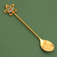 Новый год. Ложки столовая с подвесами &laquo;Счастья в Новом году&raquo;, 3 х 15,5 см