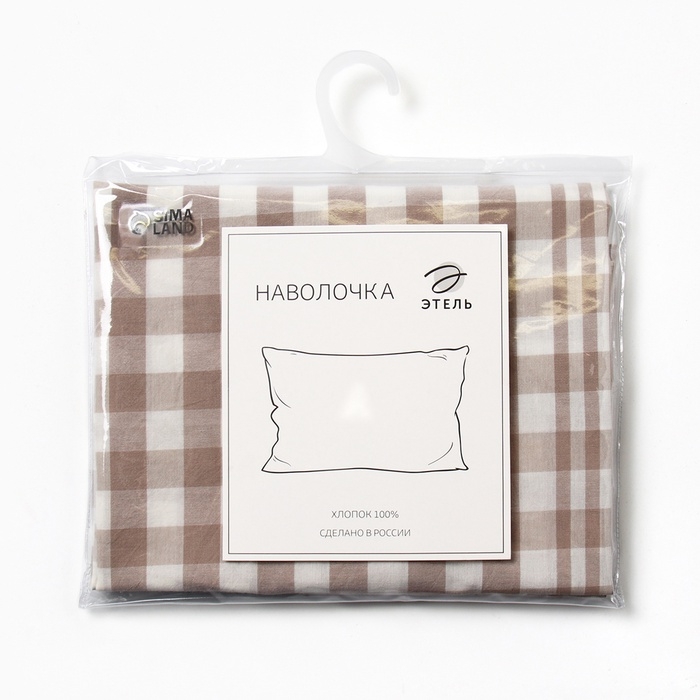 Наволочка Этель Beige cage 50*70см, 100% жатый хлопок, 140 г/м² Наволочка Этель Beige cage 50*70см, 100% жатый хлопок, 140 г/м²