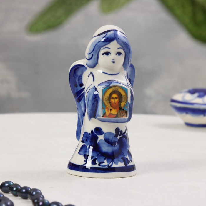 Сувенир &laquo;Ангел с иконой&raquo;, гжель, 12,5х5,5 см, микс