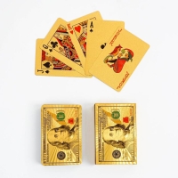 Карты игральные пластиковые "100 долларов", 55 шт, 9 х 6 см