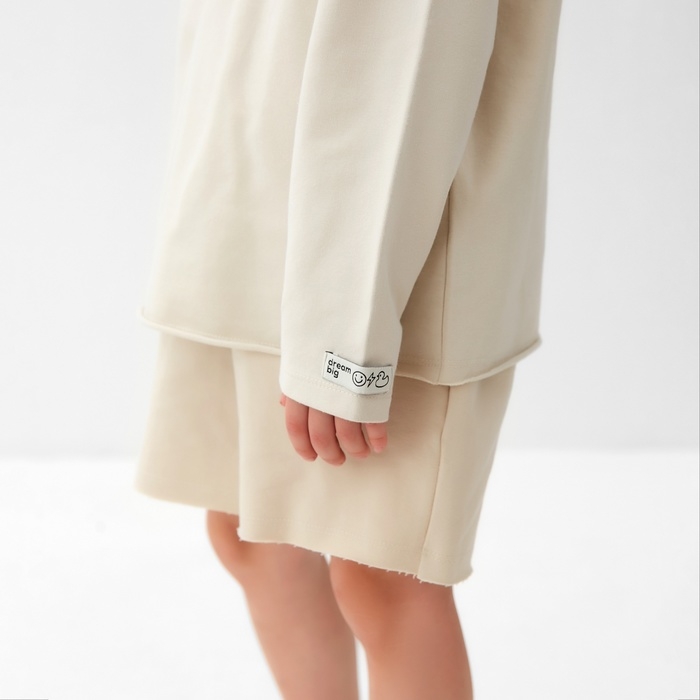 Футболка детская с дл.рукавом KAFTAN, р. 34 (122-128 см), бежевый