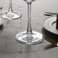 Гирлянда &laquo;Мишура&raquo; 1 м роса, IP20, серебристая нить, 20 LED, батарейки CR2032х2 (в комплекте), свечение белое