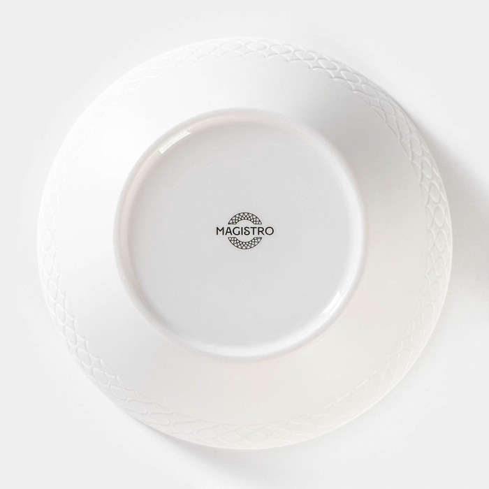 Салатник фарфоровый Magistro Argos, 1,4 л, 20&times;9 см, цвет белый