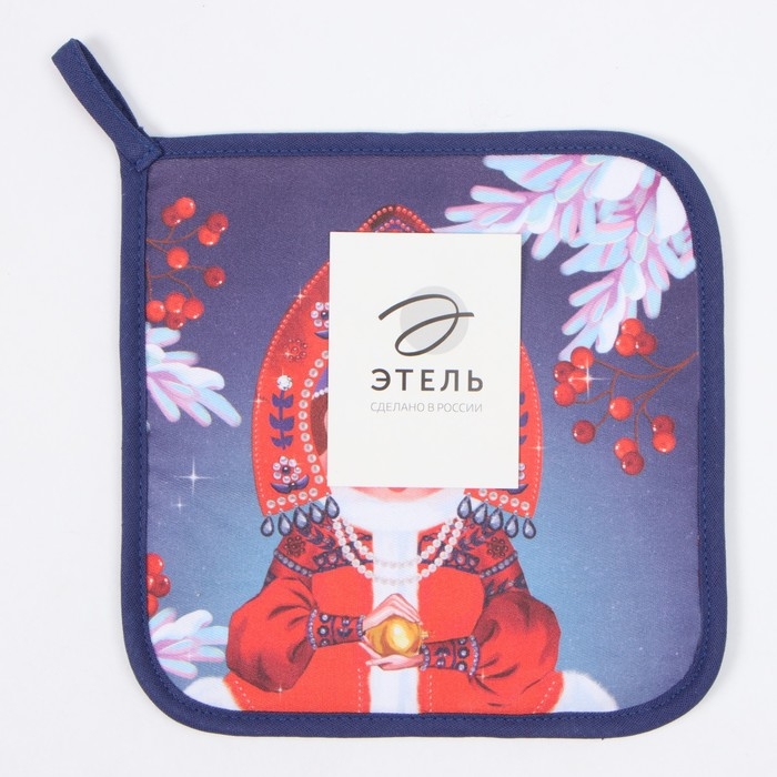 Прихватка Этель "Матрёшка" 19х19 см, 100% хл, ватин 250 г/м2