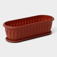 Горшок для кактуса с поддоном &laquo;Фелиция&raquo;, 1,5 л, цвет терракотовый