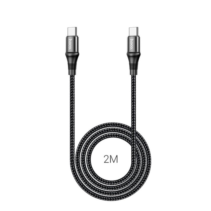 Кабель Hoco X50, Type-C - Type-C, 5 А, 100 Вт, Power Delivery, 2 м, черный Кабель Hoco X50, Type-C - Type-C, 5 А, 100 Вт, Power Delivery, 2 м, черный