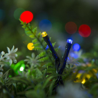 Гирлянда &laquo;Нить&raquo; 20 м, тёмная нить, 200 LED, свечение мульти, 2 режима, солнечная батарея