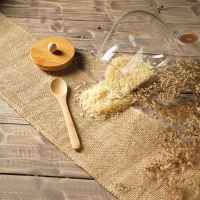 Банка стеклянная для хранения сыпучих продуктов &laquo;Эко&raquo; с ложкой, 1 л, 11&times;16 см, с бамбуковой крышкой