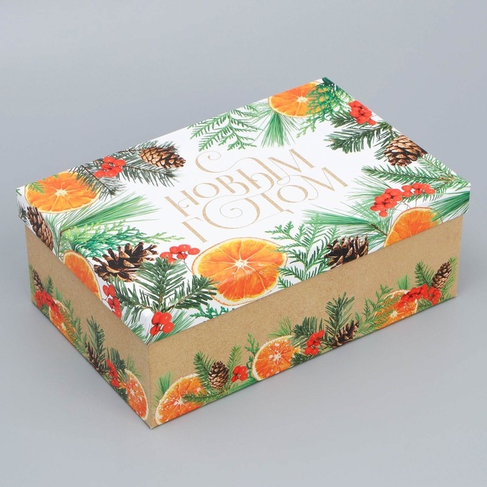 Набор подарочных коробок 5 в 1 &laquo;Новогодний&raquo;, 22 х 14 х 8.5 ‒ 32.5 х 20 х 12.5 см, Новый год