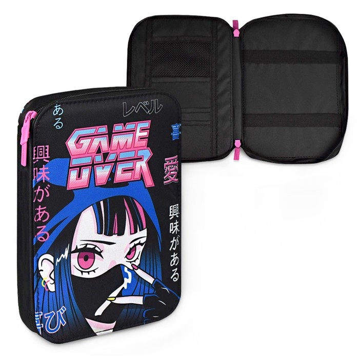 Пенал-футляр мягкий 165 х 235 х 30 мм, текстильный, Феникс "Кибер-аниме" 64993