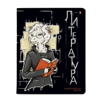 Тетрадь предметная "Зверобудни", 48 листов в линию "Литература", обложка картон, ламинация SoftTouch Тетрадь предметная "Зверобудни", 48 листов в линию "Литература", обложка картон, ламинация SoftTouch
