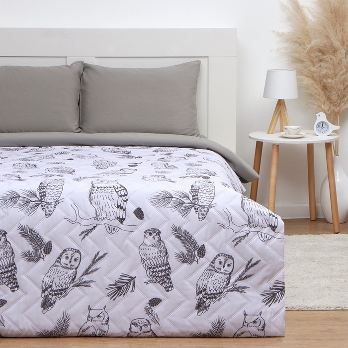 Покрывало LoveLife 2 сп Owls 180*210±5см, микрофайбер, 100% п/э Покрывало LoveLife 2 сп Owls 180*210±5см, микрофайбер, 100% п/э