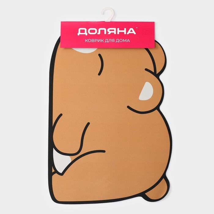 Коврик для дома Доляна &laquo;Мишка&raquo;, 40&times;60 см, цвет бежевый