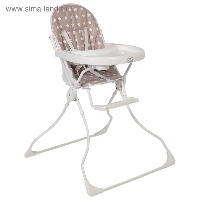 Стульчик для кормления Polini kids 152 &laquo;Звезды&raquo;, цвет макиато-белый