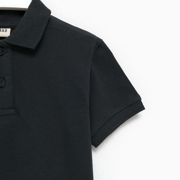 Футболка (поло) детская MINAKU: Basic line цвет графит, рост 98