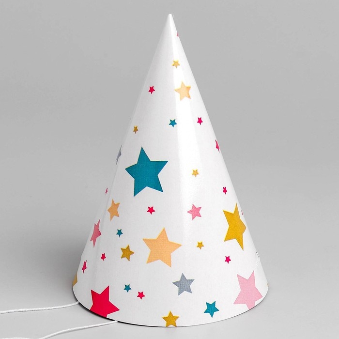 Колпак бумажный &laquo;Звёзды&raquo;, в наборе 6 шт.