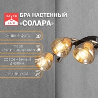 Бра "Солара" 3х14 40Вт черный 47х20х21,5см Бра "Солара" 3х14 40Вт черный 47х20х21,5см