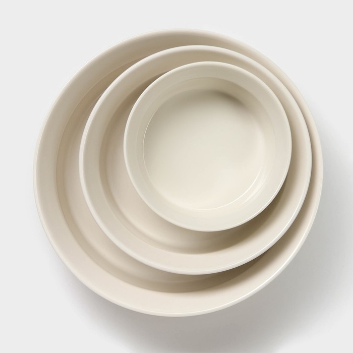 Набор салатников керамических Magistro Whitewarm, 3 предмета: d=12/16/20,5 см, 380/700/1,2 л Набор салатников керамических Magistro Whitewarm, 3 предмета: d=12/16/20,5 см, 380/700/1,2 л