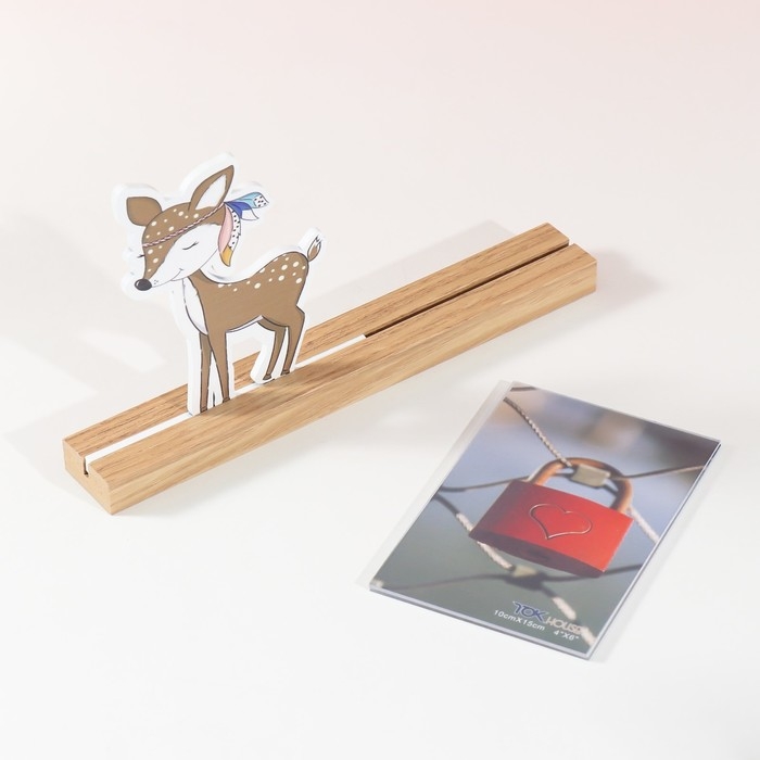 Фоторамка дерево, акрил 10х15 см Фоторамка дерево, акрил 10х15 см "Оленёнок" 4х27,3х14 см