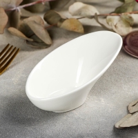 Блюдо фарфоровое Wilmax, 11,5&times;7 см, цвет белый