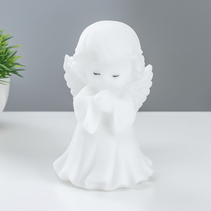 Ночник Ночник "Ангелочек" LED батарейки 3xLR белый 8,5х8х14,5 см RISALUX