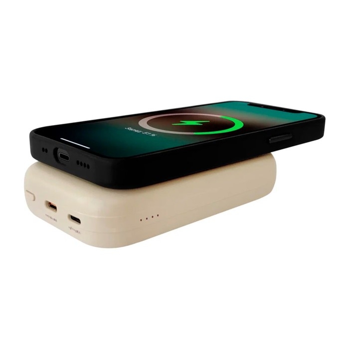 Внешний аккумулятор Solove W13, 10000 мАч, 3 А, MagSafe, быстрая зарядка, бежевый Внешний аккумулятор Solove W13, 10000 мАч, 3 А, MagSafe, быстрая зарядка, бежевый