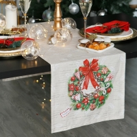 Новый год.Дорожка на стол "Этель" Новогоднее настроение 40х147 см, 100% хл, саржа 190 гр/м2