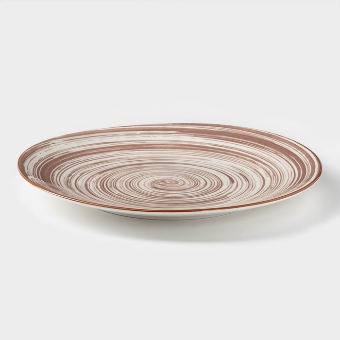 Тарелка керамическая обеденная «Искушение», d=26,5 см, цвет розовый Тарелка керамическая обеденная «Искушение», d=26,5 см, цвет розовый