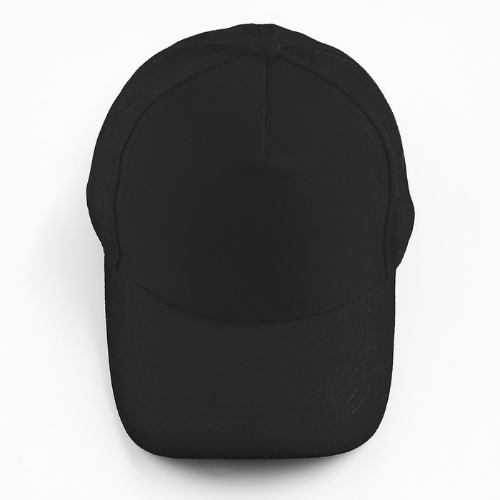 Кепка женская однотонная, цвет чёрный, х/б, р-р- 56 Кепка женская однотонная, цвет чёрный, х/б, р-р- 56