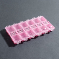 Органайзер для декора, 12 ячеек, 13 &times; 7,5 &times; 1,4 см, цвет МИКС