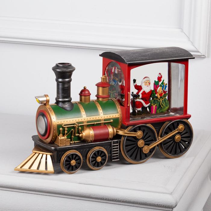 Светодиодная фигура &laquo;Паровоз&raquo; 31 &times; 17 &times; 10 см, пластик, батарейки ААх3 (не в комплекте), USB, свечение тёплое белое