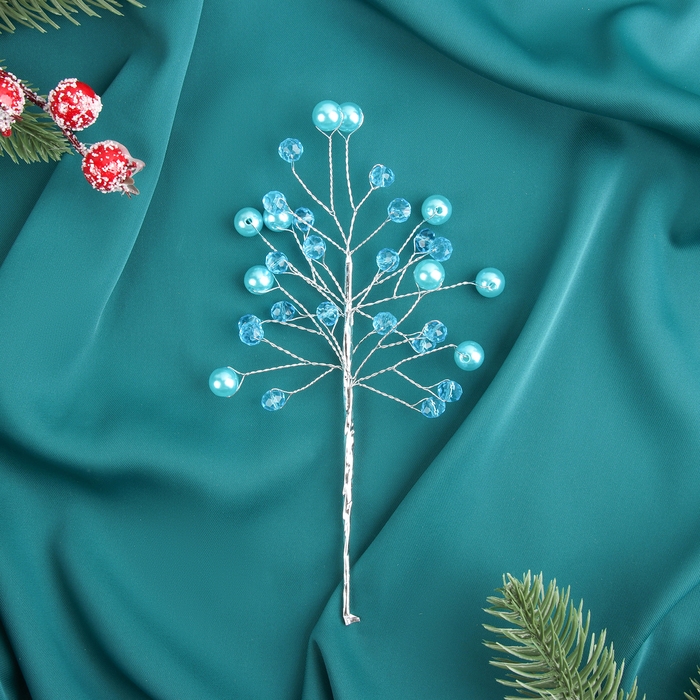 Декор Декор "Хрустальная сказка" 17 см, голубая жемчужинка