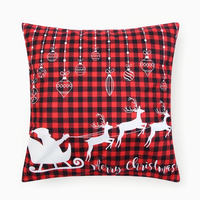 Новый год. Чехол на подушку Этель Новый год. Чехол на подушку Этель "Олени" 40х40см,100% п/э