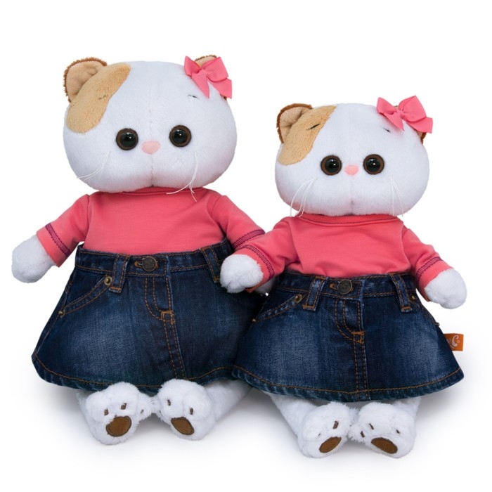 Мягкая игрушка &laquo;Ли-Ли в джинсовой юбке и коралловой футболке&raquo;, 24 см