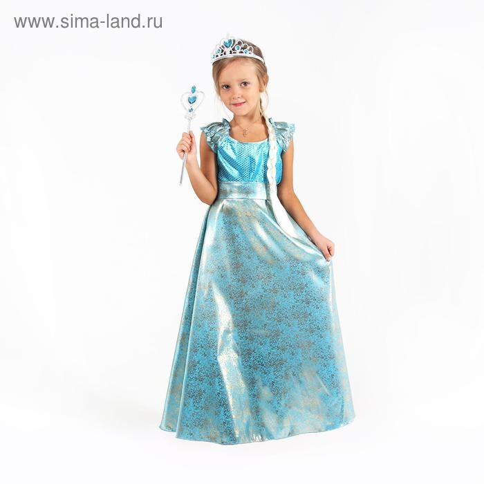 Карнавальный костюм «Элла», платье, плащ, диадема, жезл, коса, р. 36, рост 140 см Карнавальный костюм «Элла», платье, плащ, диадема, жезл, коса, р. 36, рост 140 см