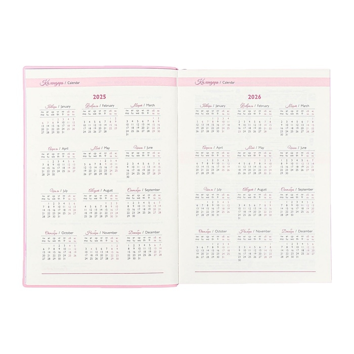 Ежедневник датир 2025г А6+ 176л ESCALADA САКУРА, мяг обл, иск кожа, тис ф, кр бл 70г/м2