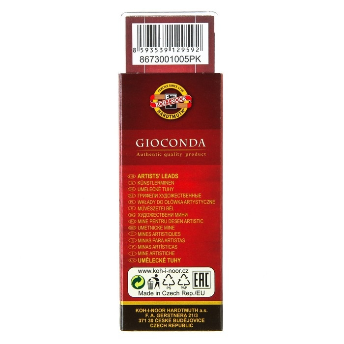 Набор угля художественного искусственного для цанговых карандашей Koh-I-Noor 8673, B, D=5.6 мм, L=120 мм, 6 штук в наборе Набор угля художественного искусственного для цанговых карандашей Koh-I-Noor 8673, B, D=5.6 мм, L=120 мм, 6 штук в наборе