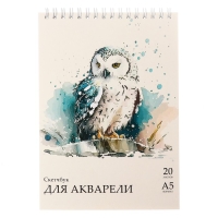 Скетчбук-блокнот для акварели А5, 20 листов на гребне, Calligrata TOP, обложка мелованный картон, блок 180 г/м2 Скетчбук-блокнот для акварели А5, 20 листов на гребне, Calligrata TOP, обложка мелованный картон, блок 180 г/м2