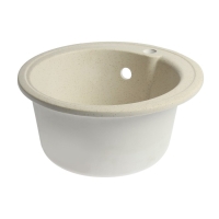 Мойка для кухни из камня ZEIN 4/Q2, d=435 мм, круглая, перелив, цвет бежевый Мойка для кухни из камня ZEIN 4/Q2, d=435 мм, круглая, перелив, цвет бежевый